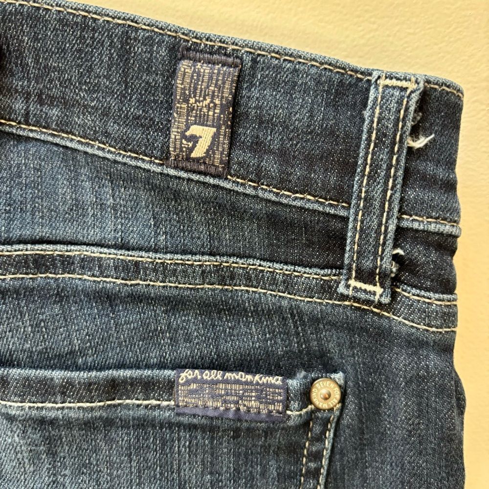 7‎ For All Mankind Gwenevere skinny jeans middle dark wash woman’s size 30 - Picture 5 of 7